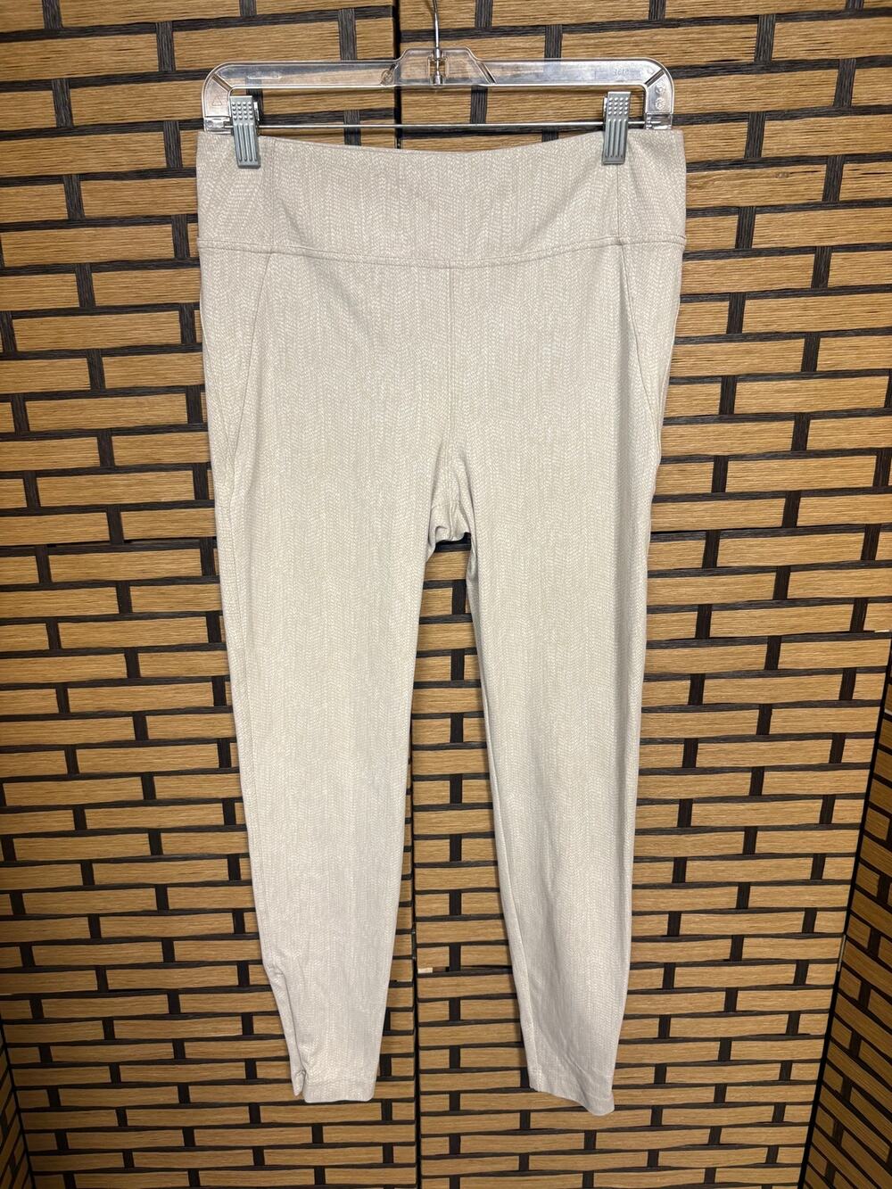 Athleta Tan And White Patten Pants Size Medium